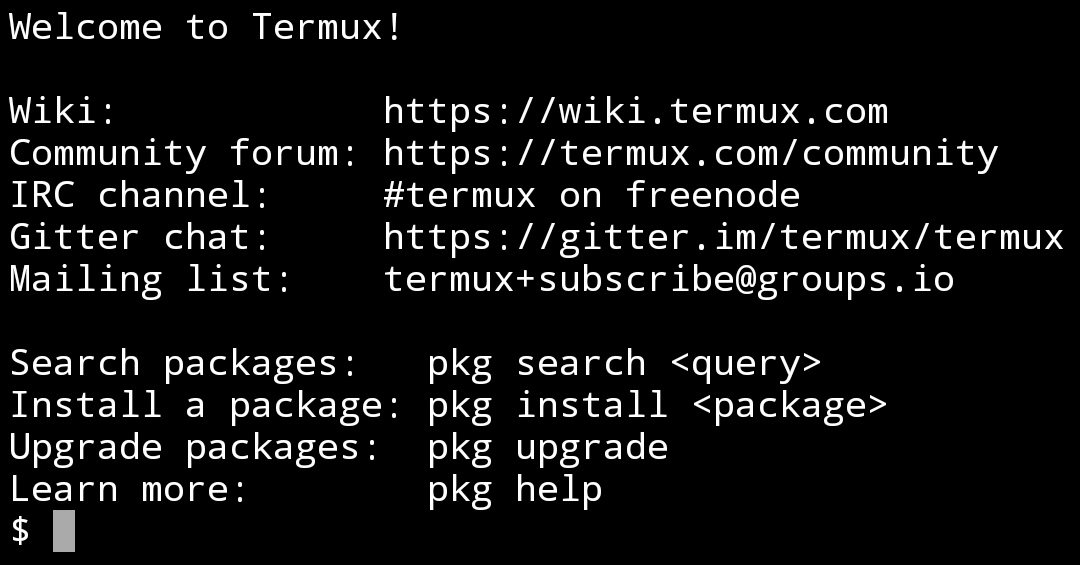 Открываем Termux приложение и первым делом обновляем пакеты командами по очер | Termux commands