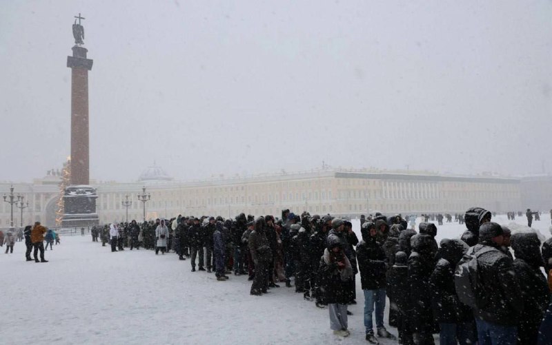 В Петербурге образовалась гигантская очередь в Эрмитаж — она тянется до Алекс | Тревожные новости