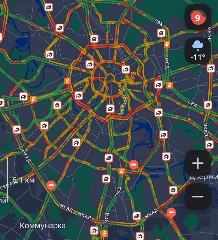Москву сковали 9-балльные пробки из-за мощного снегопада | Тревожные новости