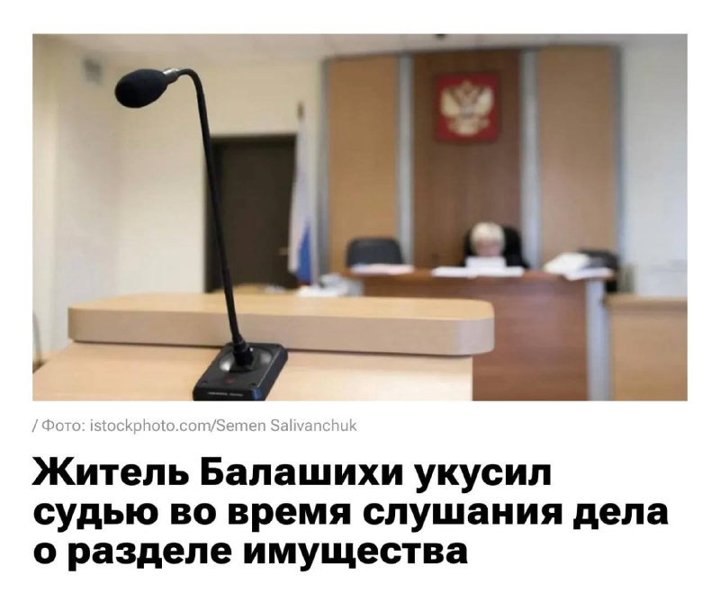 Россиянин укусил судью, потому что был не согласен с решением о разделе имуще | Тревожные новости