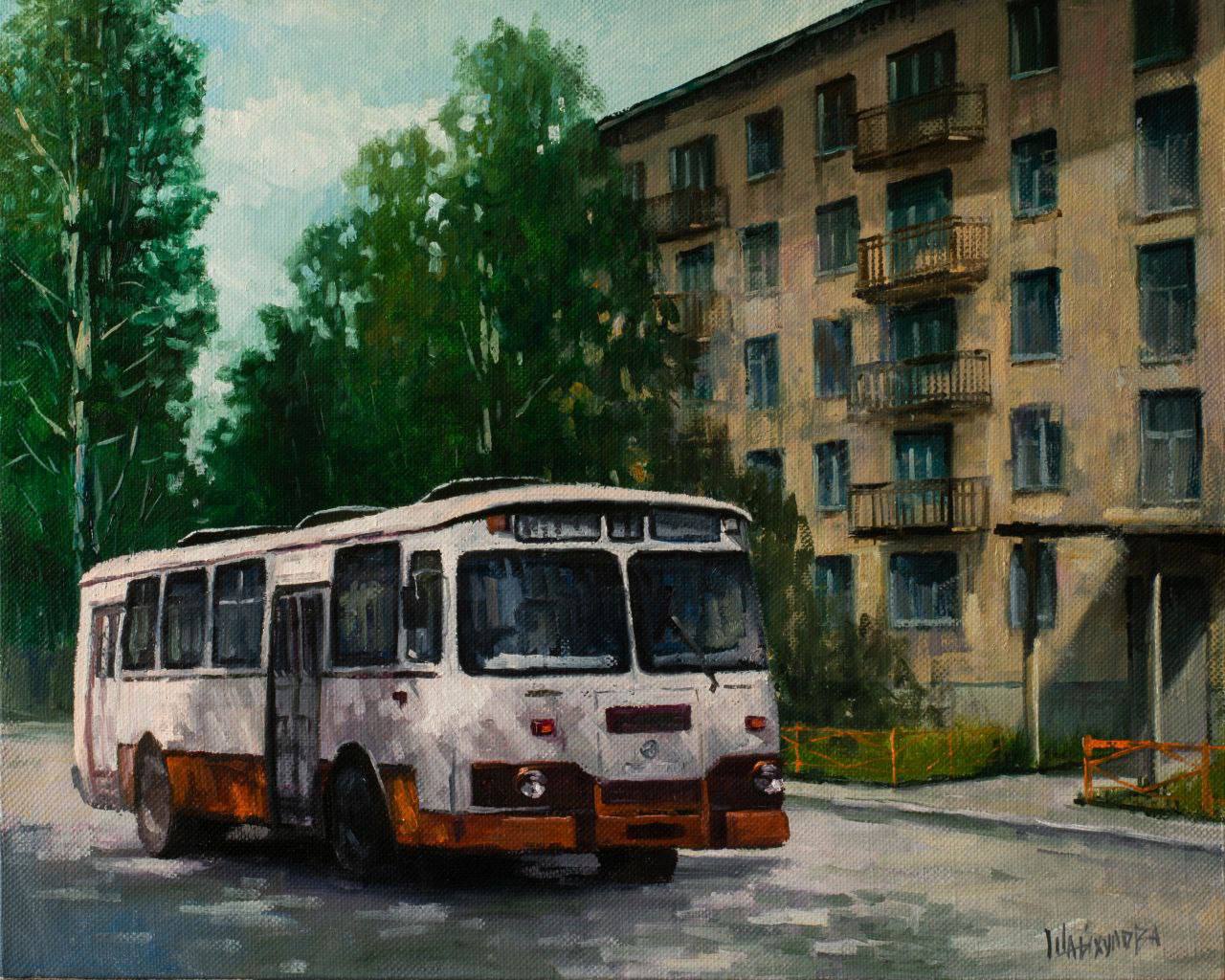 Старый автобус. Альфия Шайхулова | Художник
