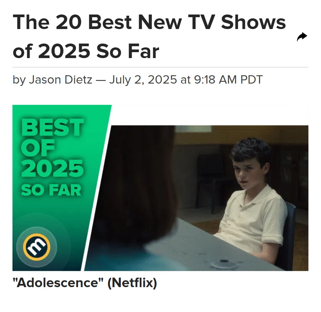 Забираем 20 ЛУЧШИХ сериалов 2025 года по версии Metacritic — рейтинг отражает | Фильмы и сериалы
