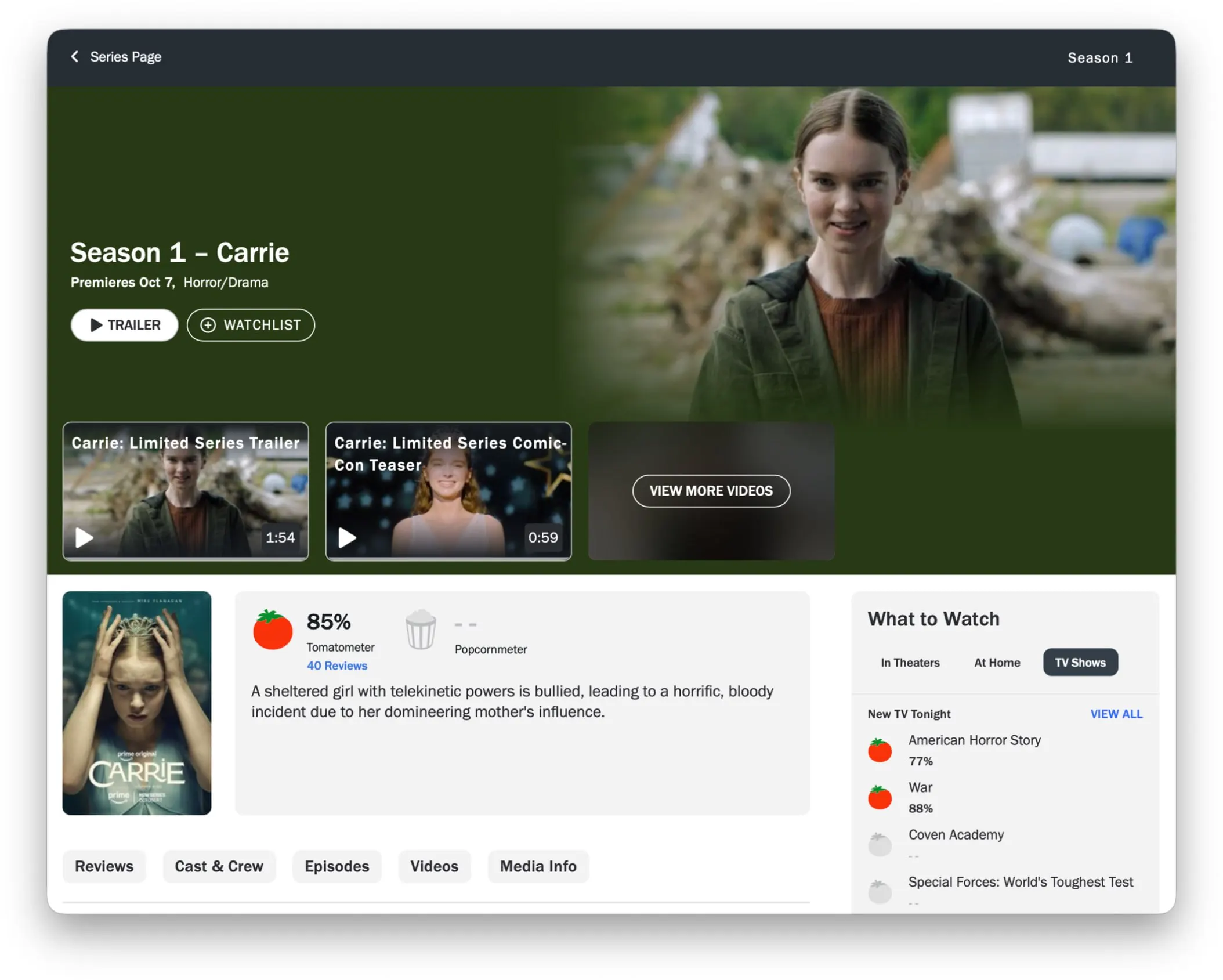 Сериал «Кэрри» оказался одной из лучших экранизаций романа Стивена Кинга: сей | Фильмы и сериалы