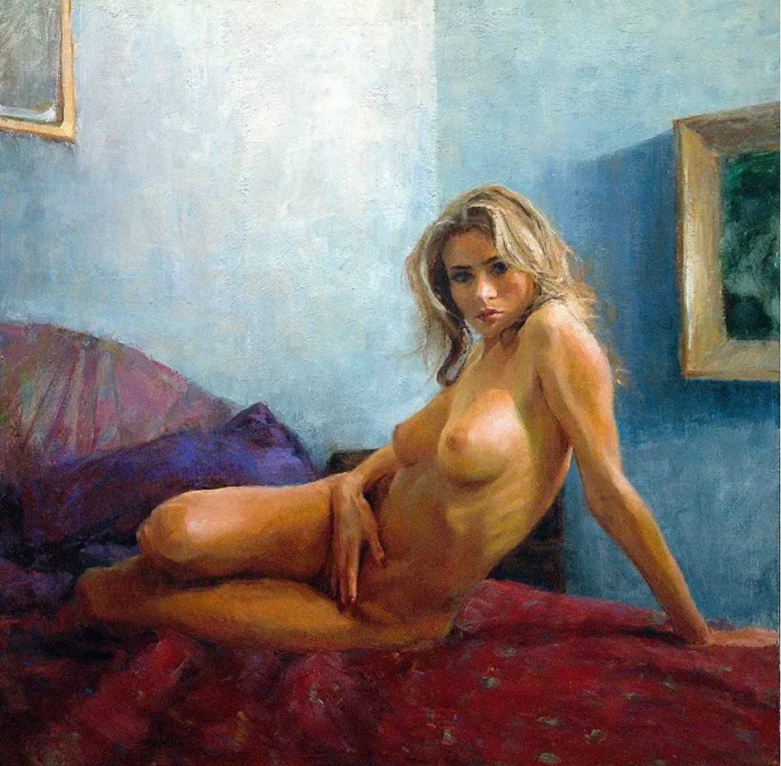 Масло. Американский художник Эрик Уоллис (1968 г.р.) | Обнажëнные рисунки