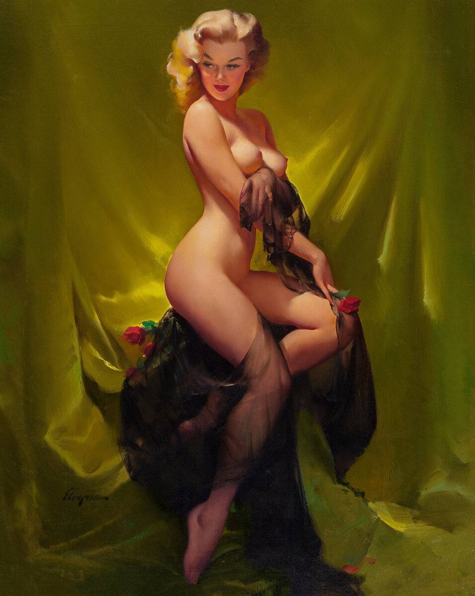 Холст, масло. Американский художник Джил Элвгрен (1914-1980) | Обнажëнные рисунки
