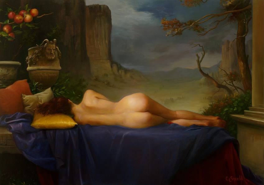”Ева”, 2006. Масло. Итальянский художник Клаудио Саччи (1953 г.р.) | Обнажëнные рисунки