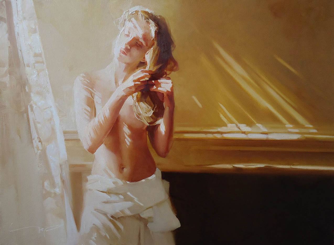 ”Майское утро”, 2012. Холст, масло. Русский художник Алексей Чернигин (1975 г | Обнажëнные рисунки