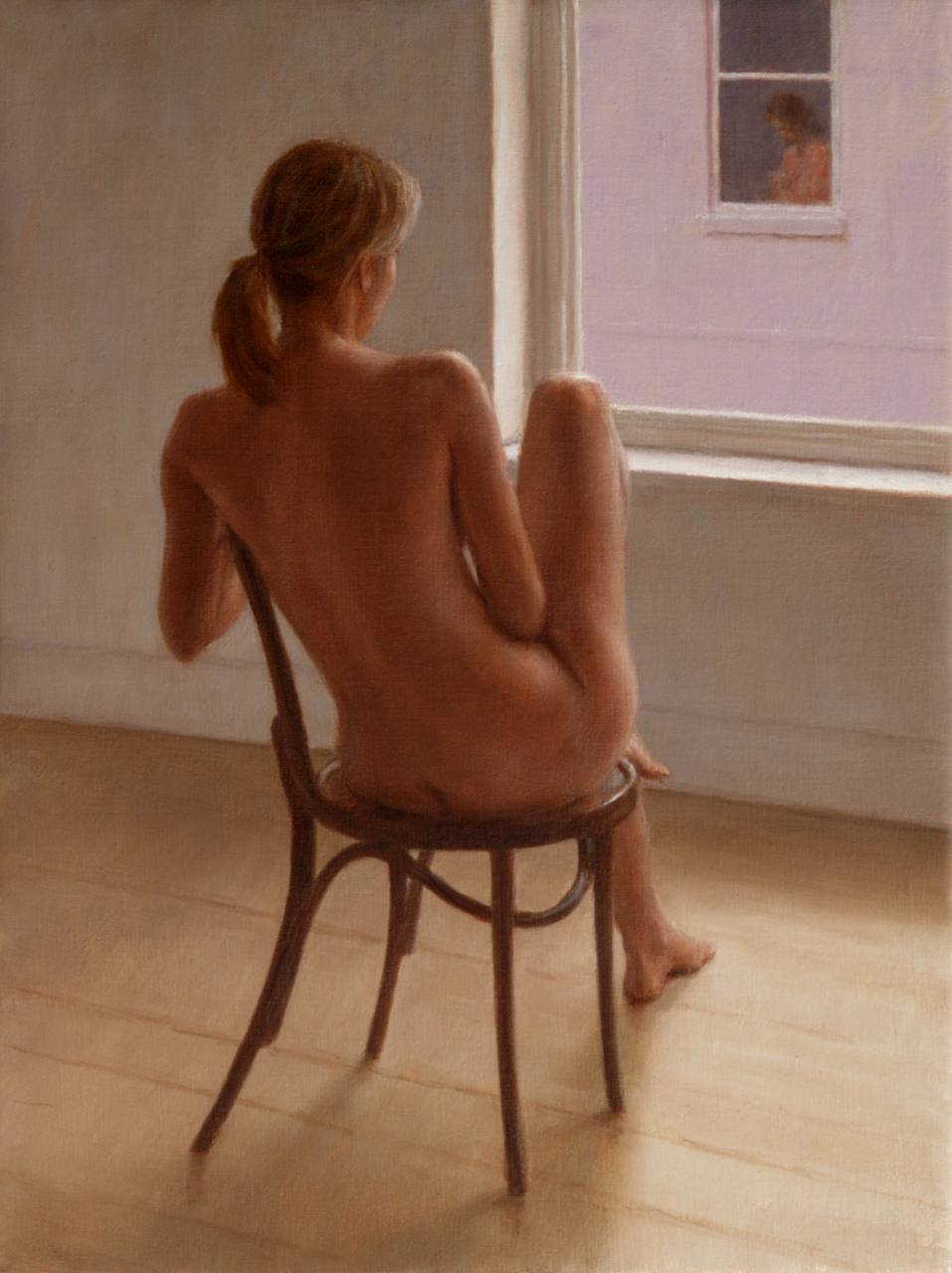 ”Окно”, 2004. Масло. Британский художник Гарри Холланд (1941 г.р.) | Обнажëнные рисунки