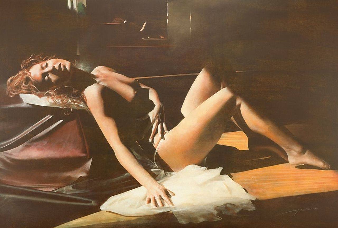 Масло. Итальянский художник Антонио Сгарбосса (1945 г.р) | Обнажëнные рисунки