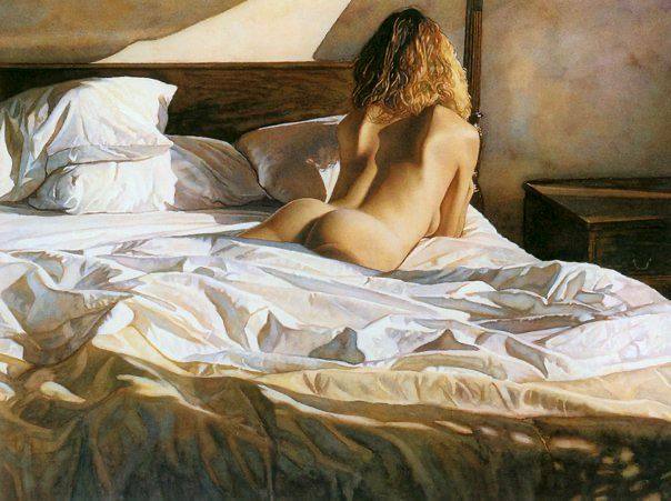 Акварель. Американский художник Стив Хэнкс (1949-2015) | Обнажëнные рисунки