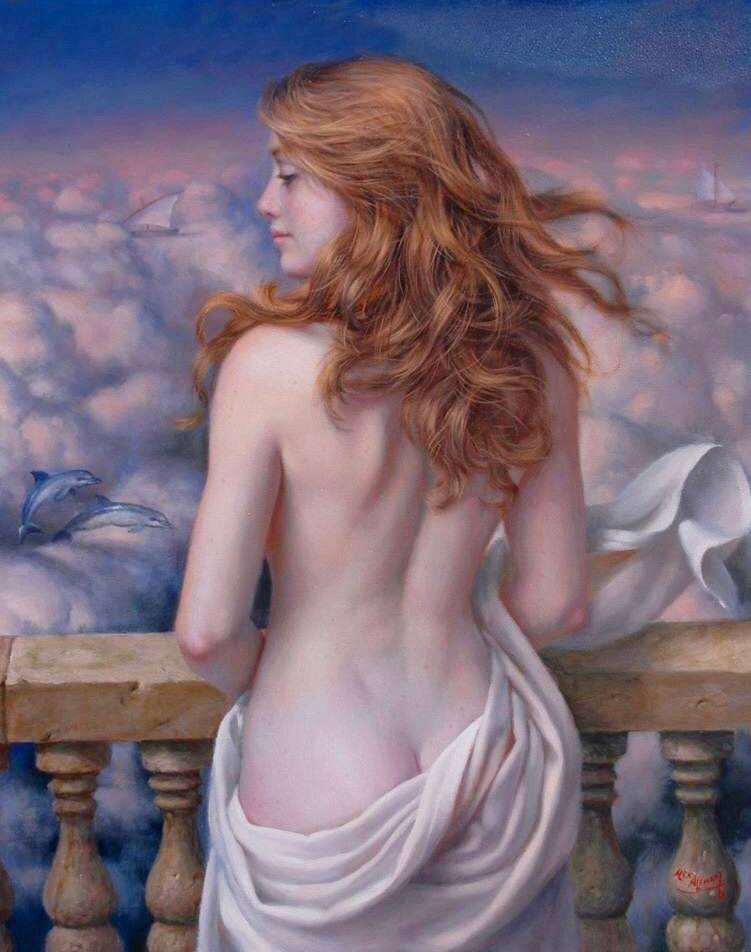 Масло. Испанский художник Алекс Алемани (1943 г.р.) | Обнажëнные рисунки