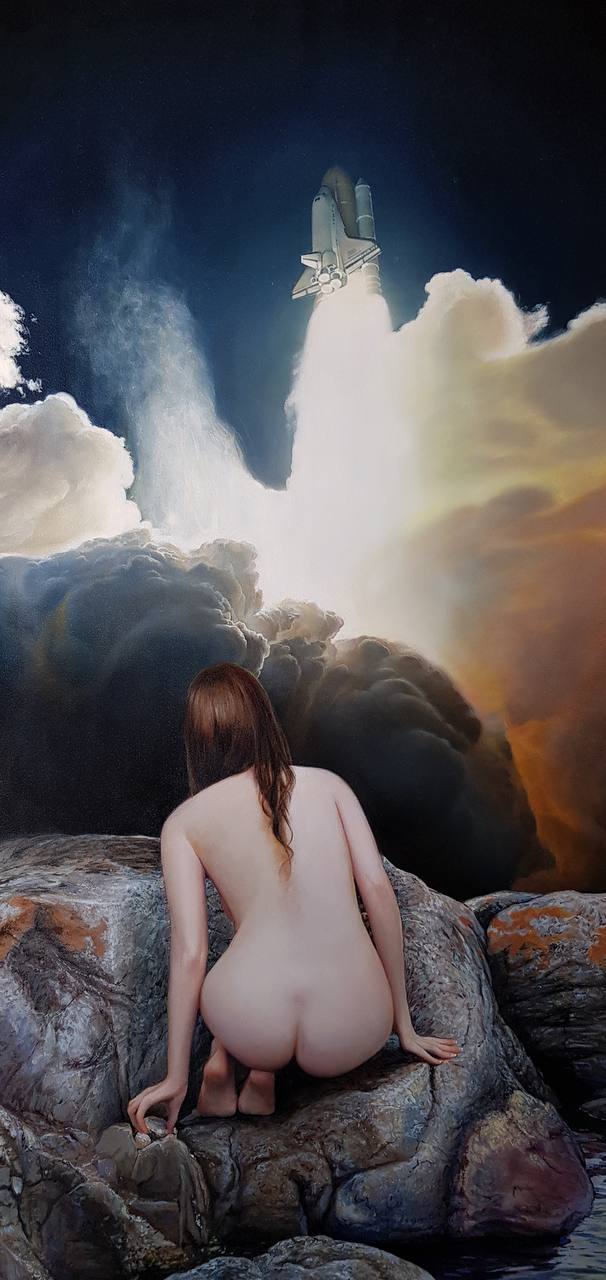 ”Меланхолия”, 2019. Холст, масло. Аргентинский художник-реалист Диего Гравине | Обнажëнные рисунки