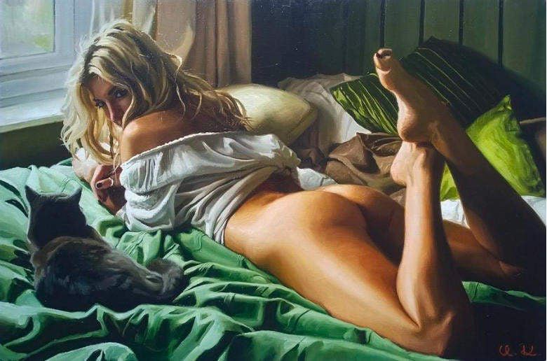 Igor Kreutor "Purring mood" | Обнажëнные рисунки