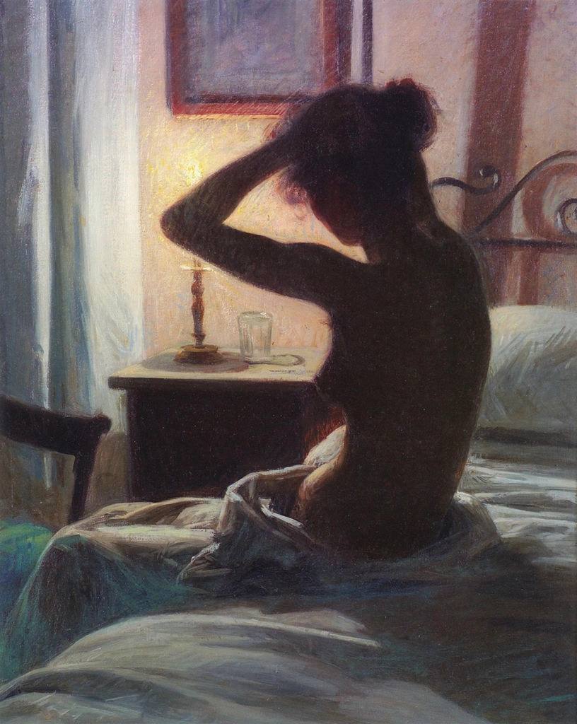 Элин Дэниелсон-Гамбоги "В постели" | Обнажëнные рисунки