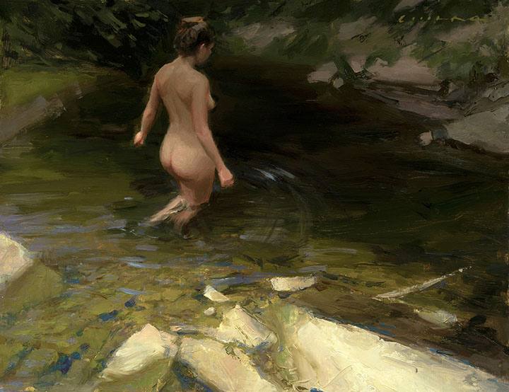 ”Мелководье”. Масло. Американская художница Дакота Питтс (1989 г.р.) | Обнажëнные рисунки