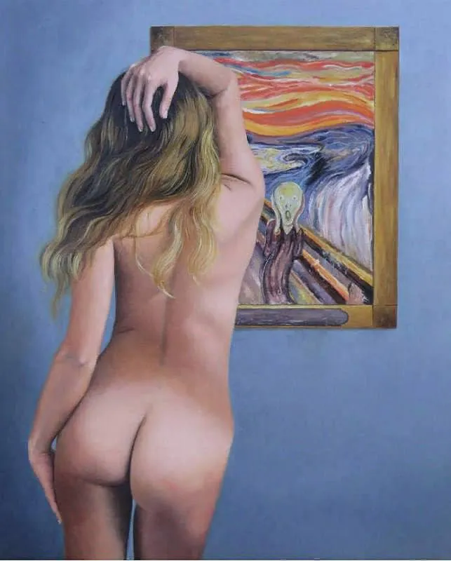 "Перешёптываясь с картиной" 🎨 Даниэль Домингес Гарсия | Обнажëнные рисунки