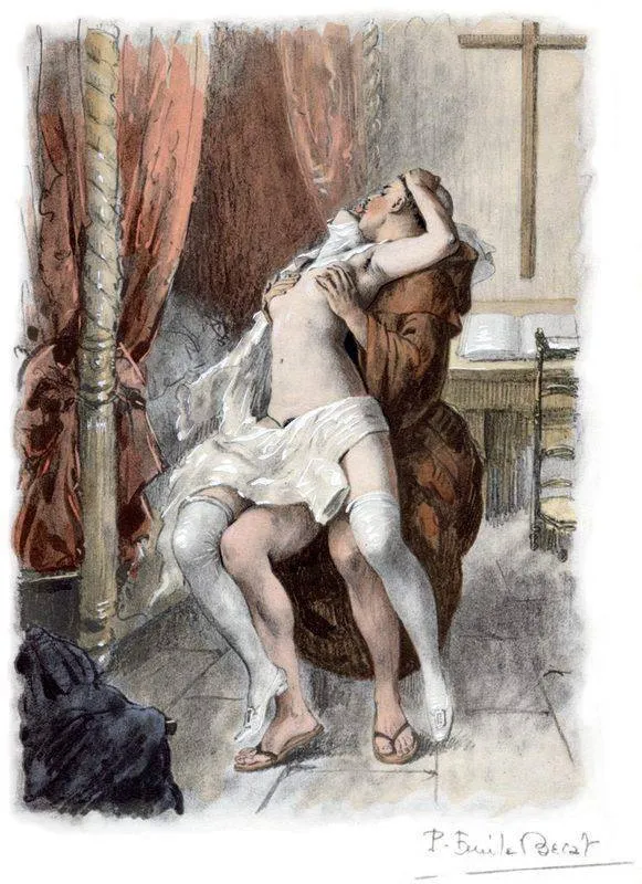 "О монашеской жизни". Художник Поль-Эмиль Бека (Paul-Emile Becat) | Обнажëнные рисунки