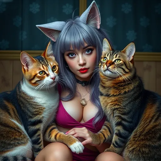 Любительница кошек не прочь сама стать женщиной кошкой | Косплей девушки