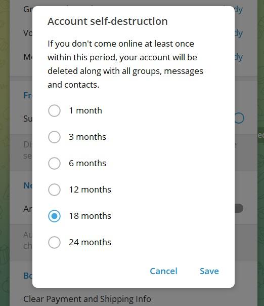 Срок жизни неактивных аккаунтов в Telegram продлен до двух лет | Все про Телеграм