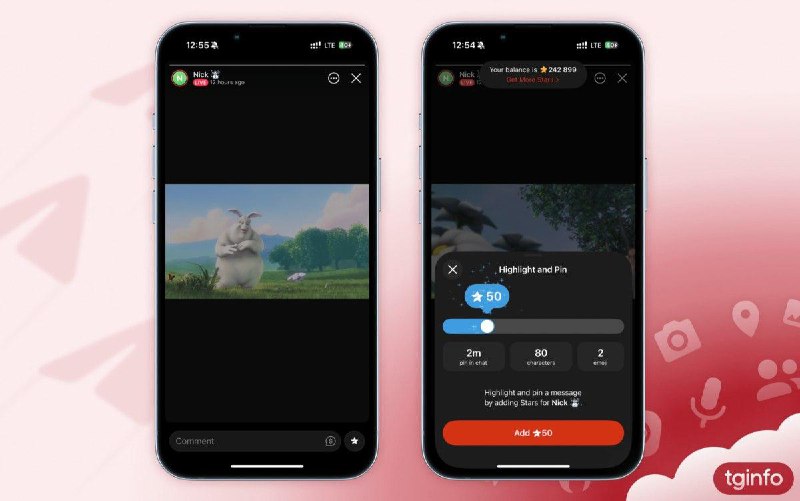 В бета-версии Telegram для iOS заметили функцию прямых эфиров. Она доступна о | Все про Телеграм