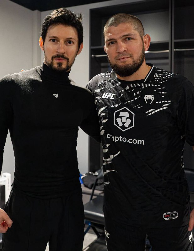 Хабиб сфотографировался с Дуровым на турнире UFC в Абу-Даби | Все про Телеграм