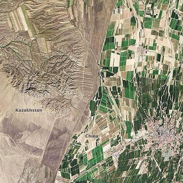 Спутниковые снимки показали отличие экономик Казахстана и Китая | Бизнес наизнанку