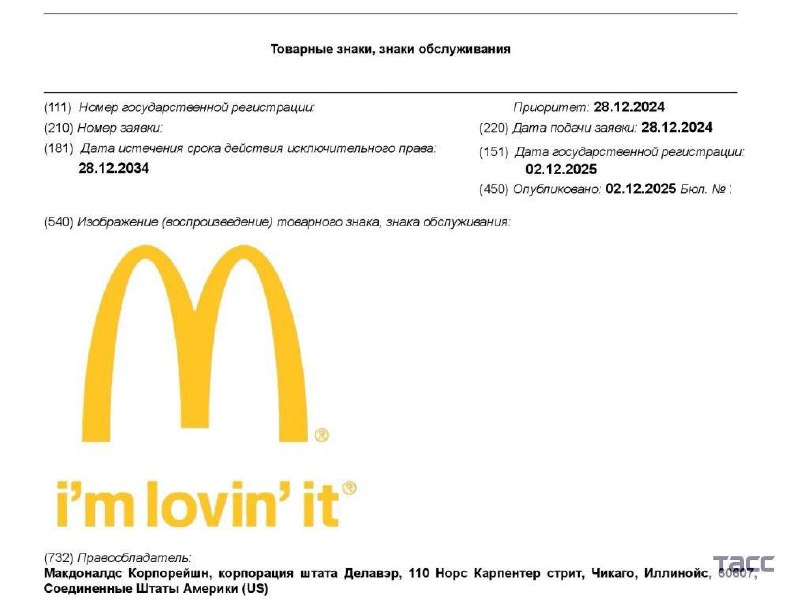 McDonald’s снова зарегистрировал в России свой товарный знак — вместе с фирме | Бизнес наизнанку
