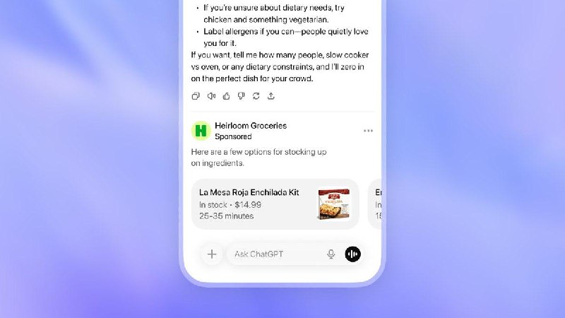 OpenAI начала тестировать рекламу в ChatGPT — среди пользователей бесплатной | Бизнес наизнанку