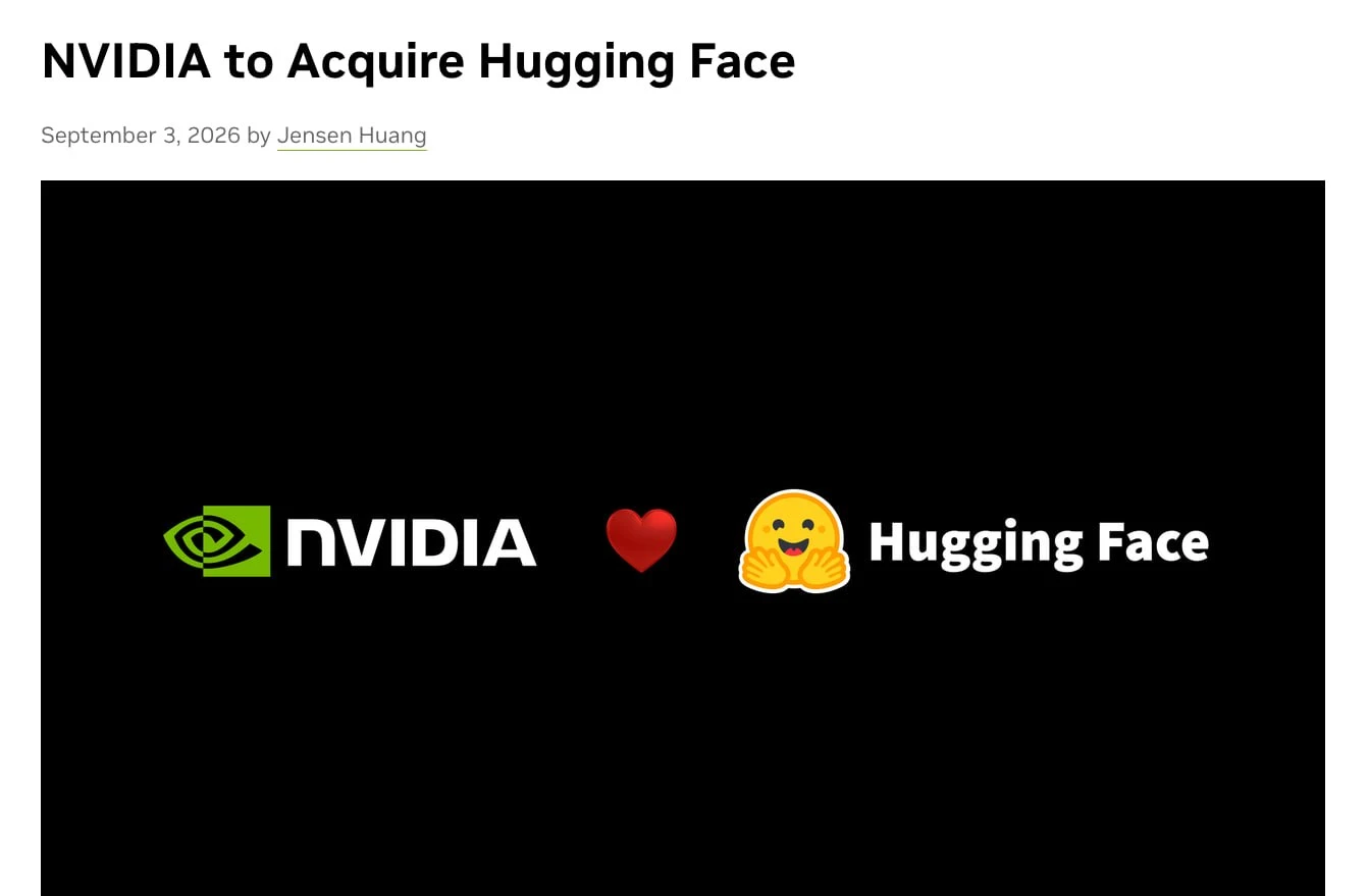 Nvidia выкупают Hugging Face за $12,9 млрд — теперь опенсорсная площадка для | Бизнес наизнанку