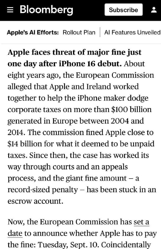 Bloomberg назвал причину, почему Apple перенесла презентацию нового iPhone с | Новости  / BWeek News