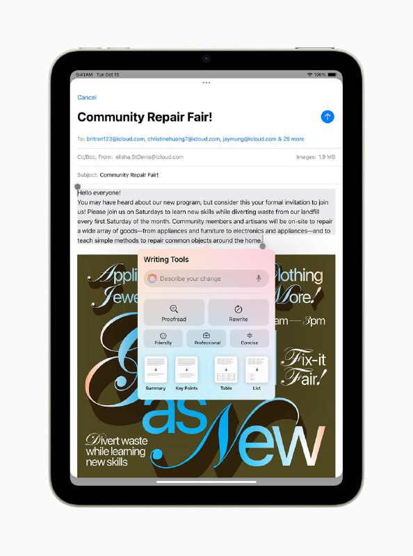 📱Apple представила новый планшет iPad mini с ИИ-функциями и чипом A17 Pro. Ст | Новости  / BWeek News