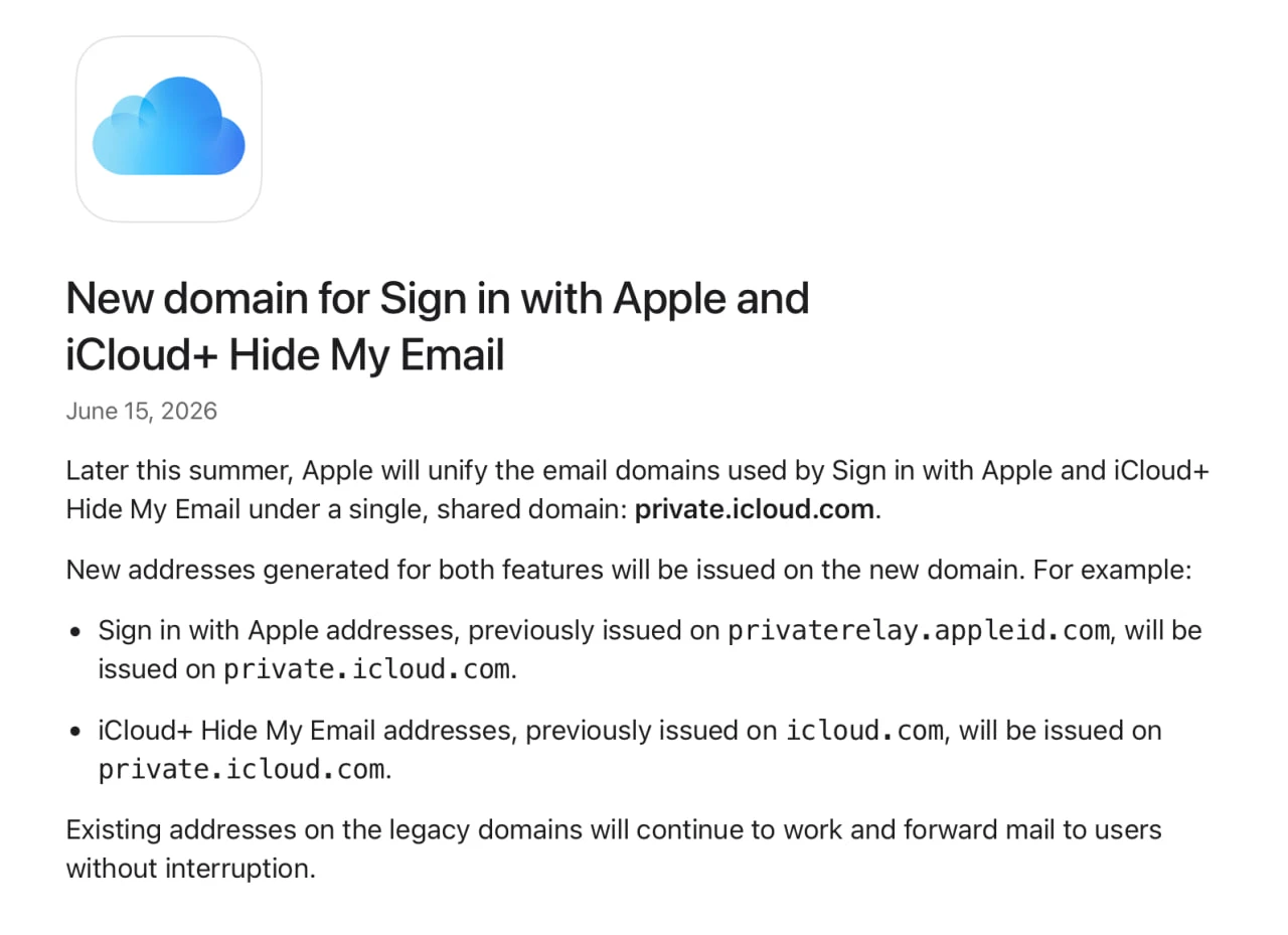 Apple сломали функцию Hide My Email — она позволяла логиниться на сайтах чере | Новости  / BWeek News