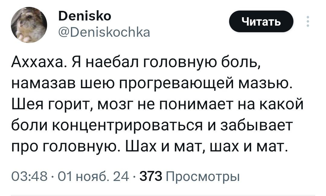 Шок: в Твиттере обнаружили ультимативное средство от головной боли. Пользуемся! | Смехотерапия