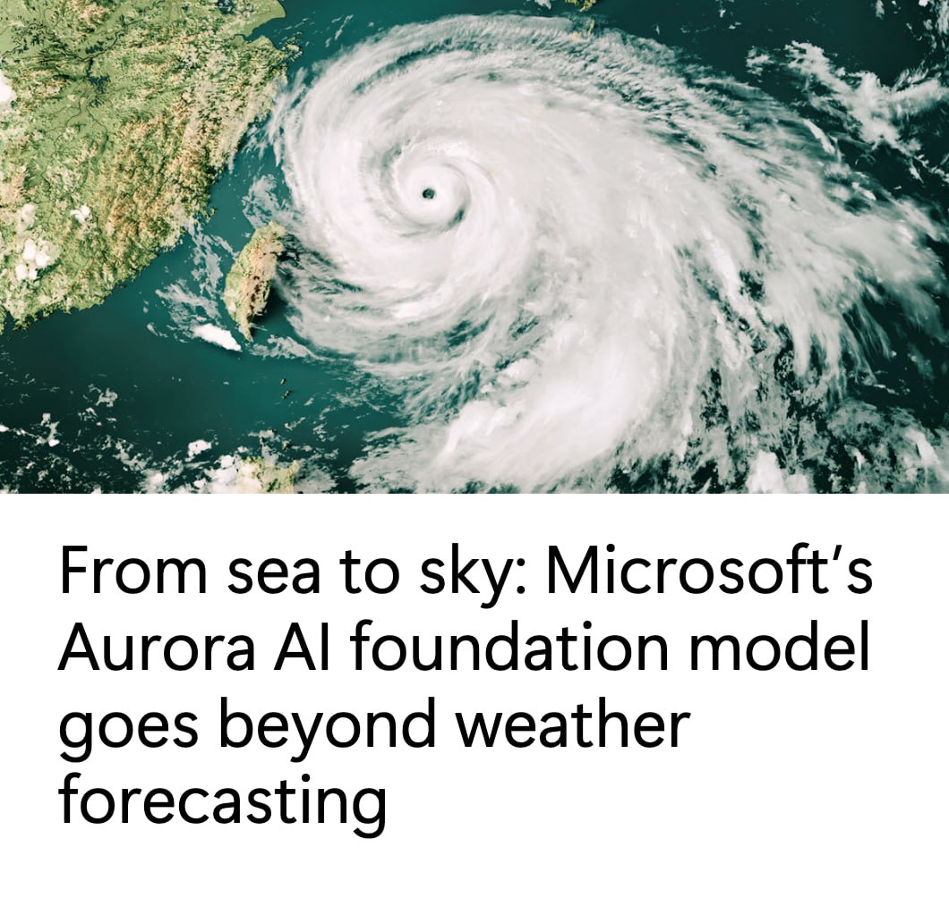 Microsoft выпустили ИИ-синоптика Aurora. Модель оказалась в разы эффективнее | Нейросети Ai