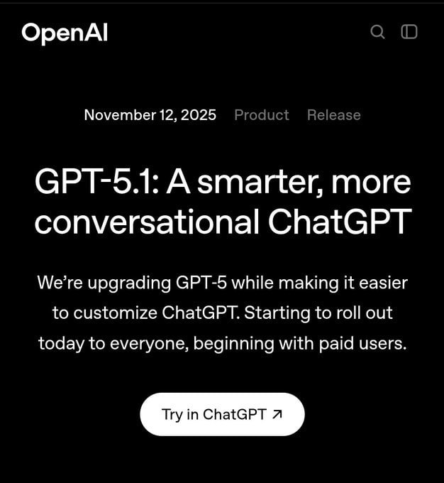 OpenAI внезапно выпустили новую ChatGPT-5.1 | Нейросети Ai