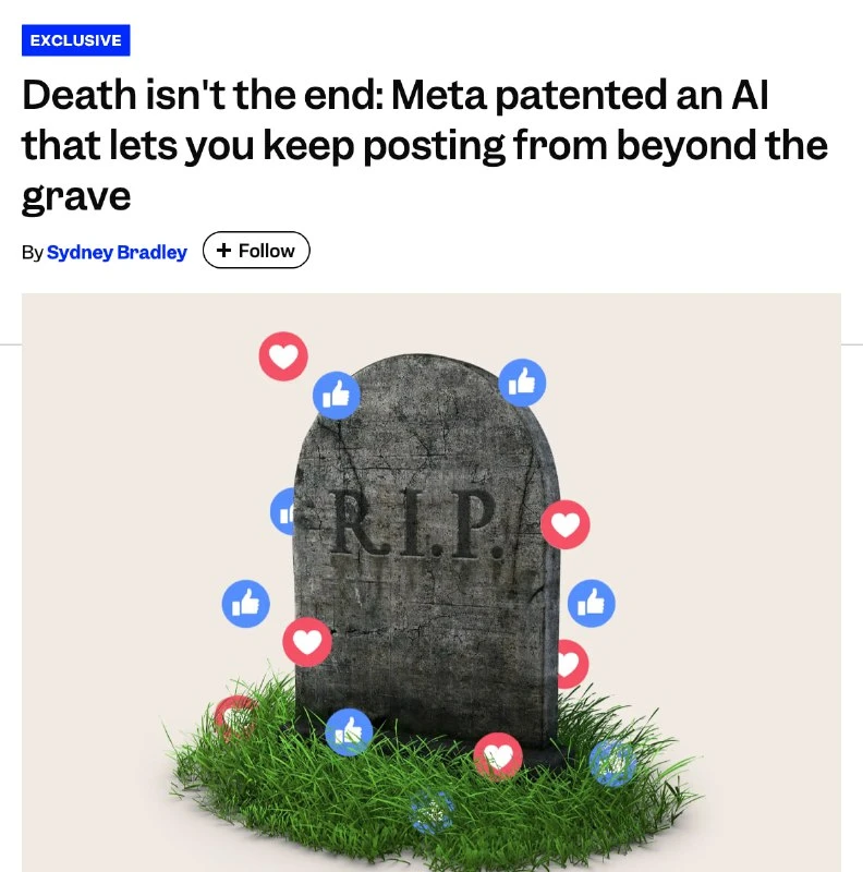 Meta* создали нейронку, которая может вести соцсети человека после его смерти | Нейросети Ai
