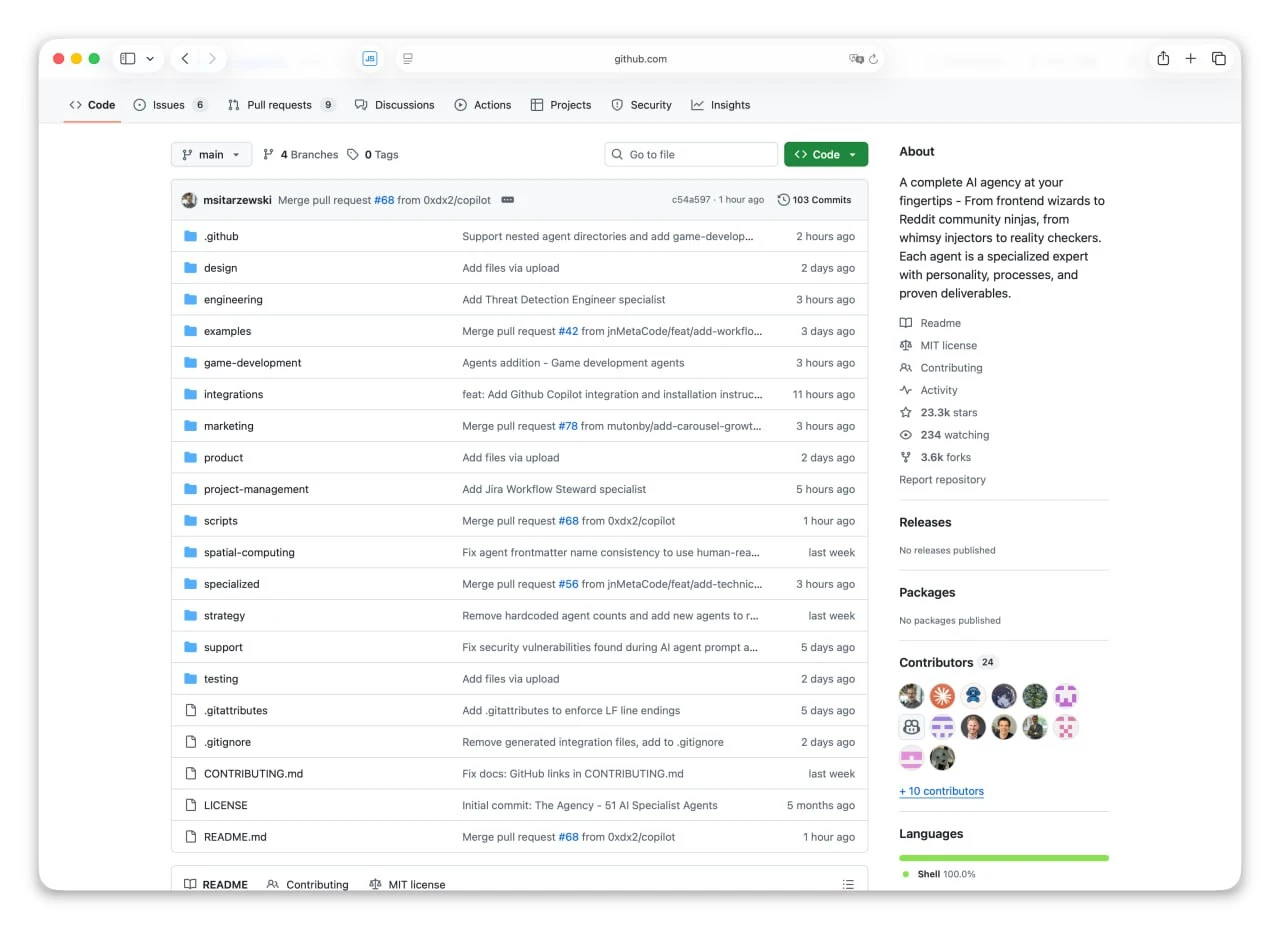 На GitHub выпустили полноценное ИИ-агентство — это большая библиотека агентов | Нейросети Ai
