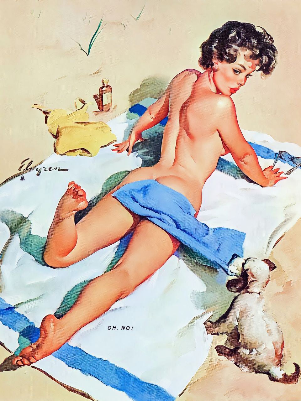 Oh, no! Художник Gil Elvgren | Пин-ап девушки