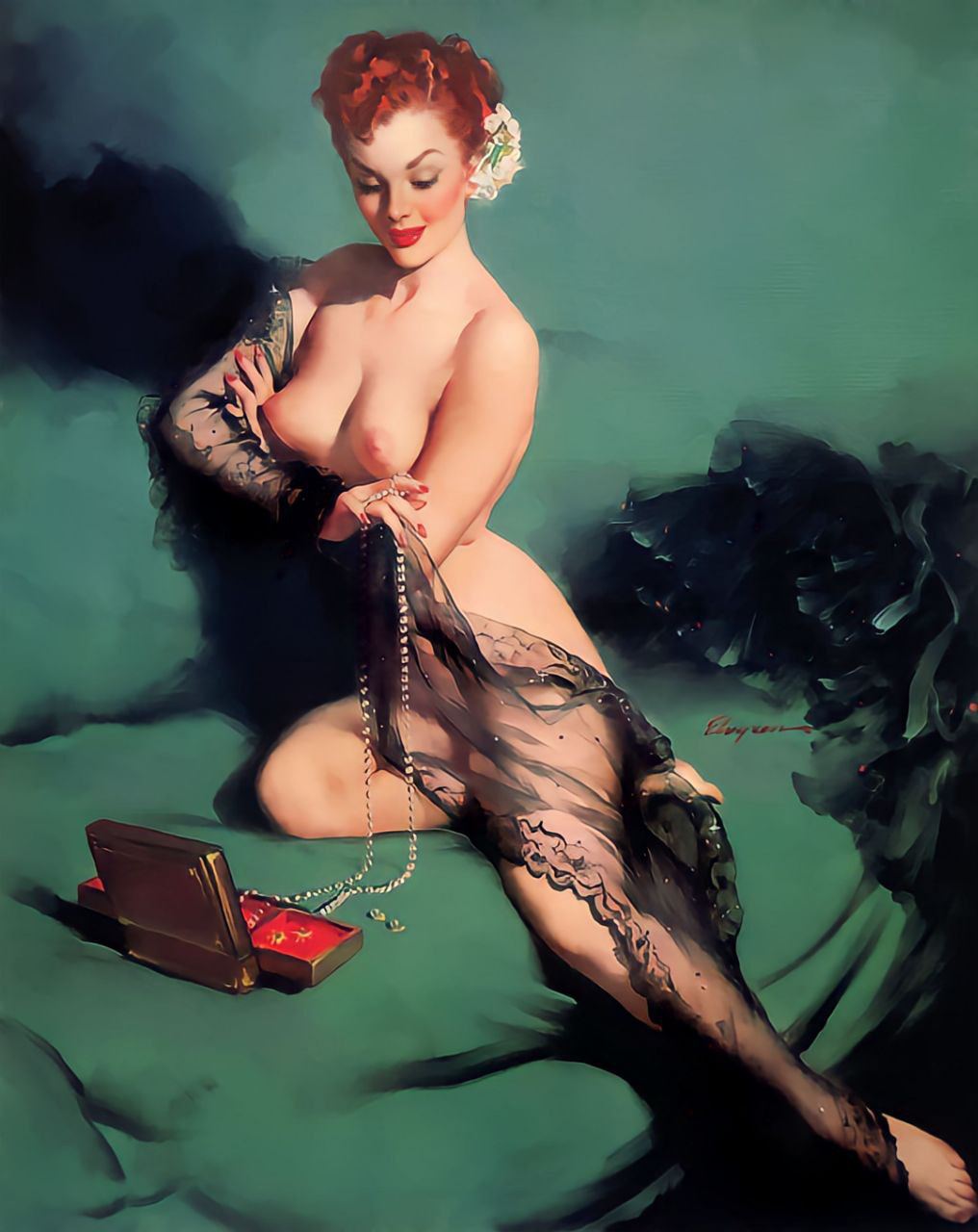 Изящность. Художник Gil Elvgren | Пин-ап девушки