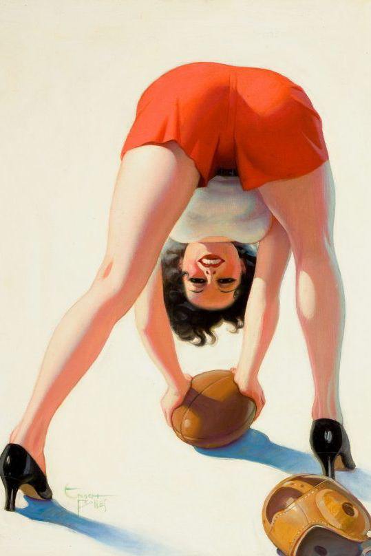 Иллюстрация для обложки журнала "Film Fun", 1934 год. Enoch Bolles под назван | Пин-ап девушки