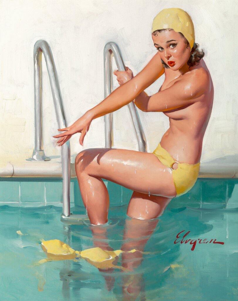 Классическая пин-ап картина от великого американского художника. Gil Elvgren | Пин-ап девушки