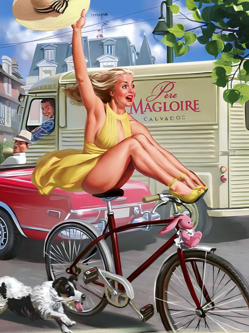 Рекламный пин-ап от российского современного художника 🎨 Valery Barykin | Пин-ап девушки