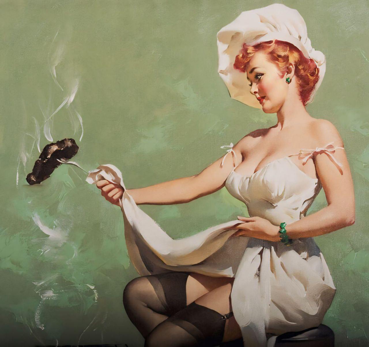 Классический пин-ап от американского творца 🎨 Harry Ekman | Пин-ап девушки
