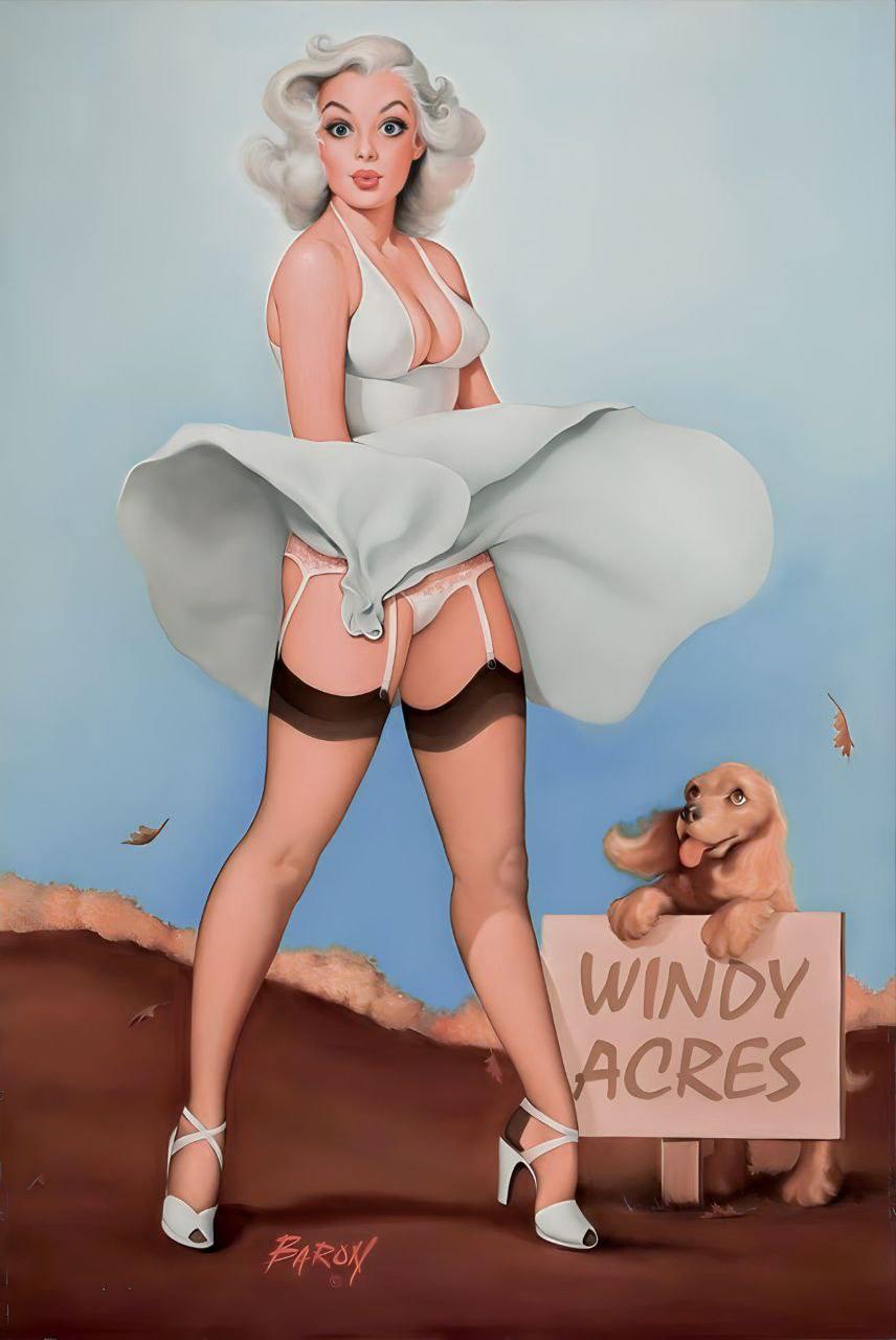 Пин-ап конца XX века от американского художника и скульптора 🎨 Baron von #Lind | Пин-ап девушки