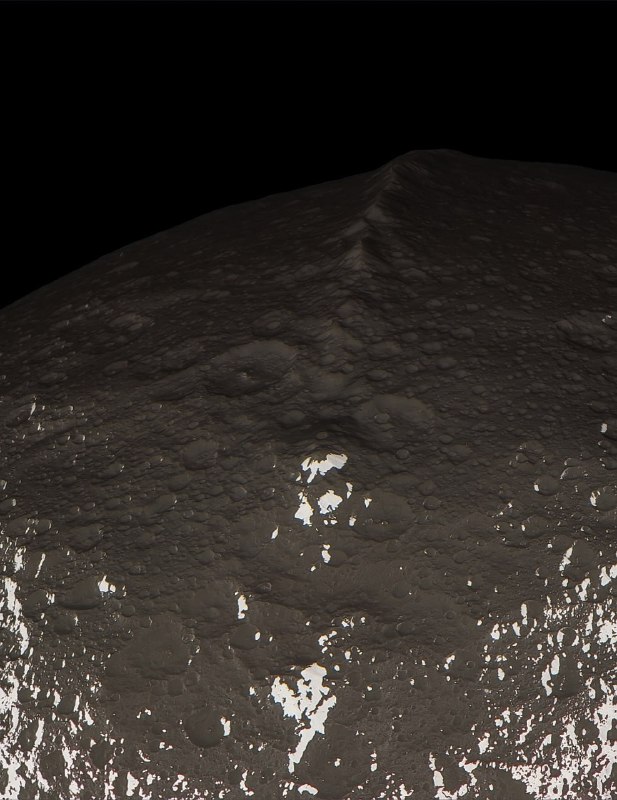 🛰️ На спутнике Сатурна, Япете, вдоль экватора тянется горный хребет. Его высо | Про космос