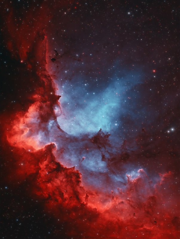 Туманность Колдун, также известная как NGC 7380, — это место, где активно обр | Про космос