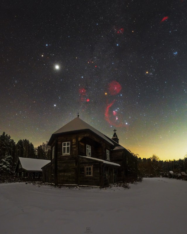 Звёздное небо над деревней Корыцин в Польше 🌌 | Про космос