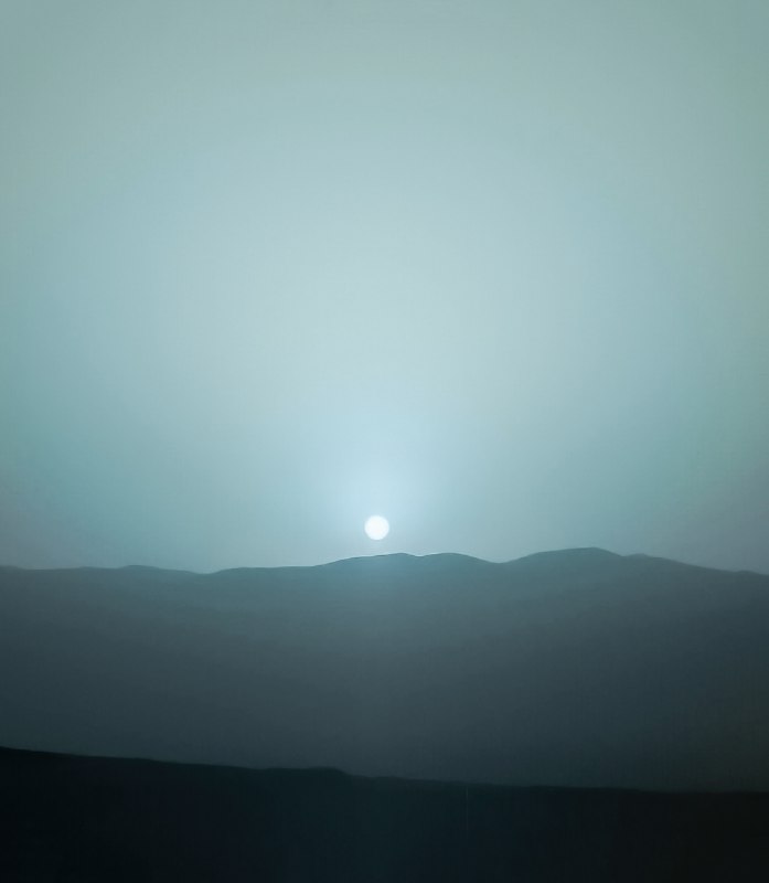 Марсоход "Curiosity" наблюдает закат на Марсе. 🌅 | Про космос
