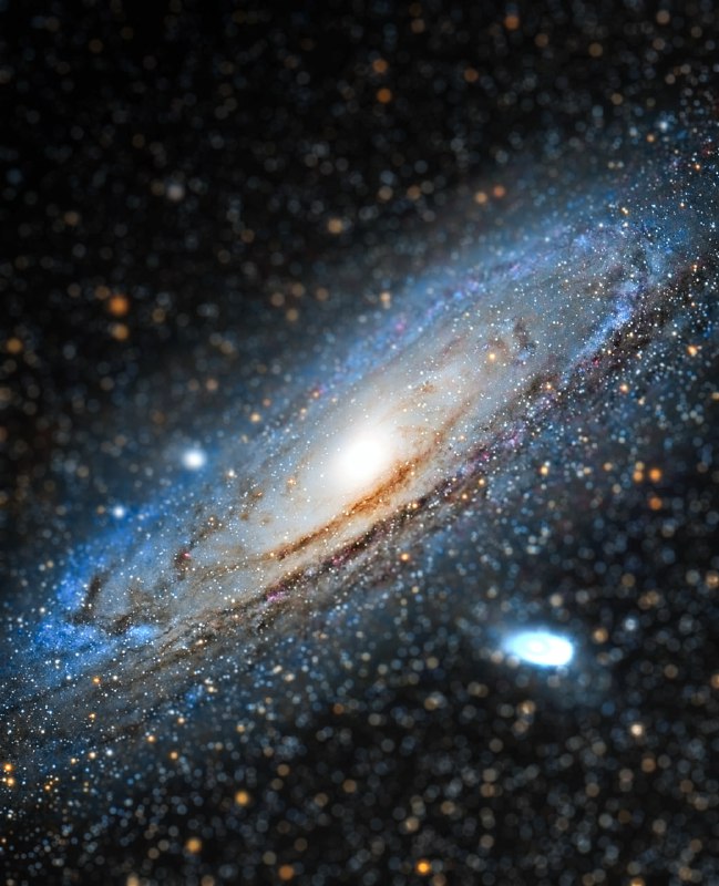 Миниатюрный эффект на изображении галактики Андромеды 🌌 | Про космос
