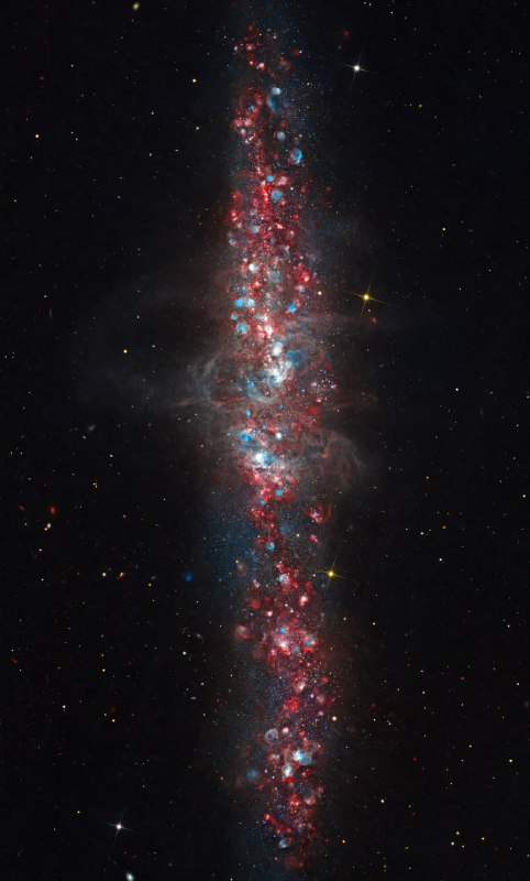 Галактика NGC 55, известная как «Нить жемчуга», была запечатлена астрофотогра | Про космос